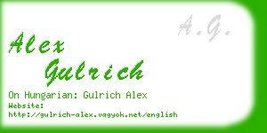 alex gulrich business card